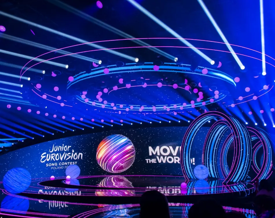 Dicolor LED display at Junior Eurovision in the original partnership announcement